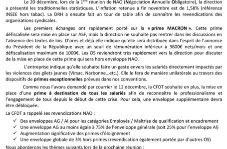 NAO 2019 & PRIMES Première réunion constructive