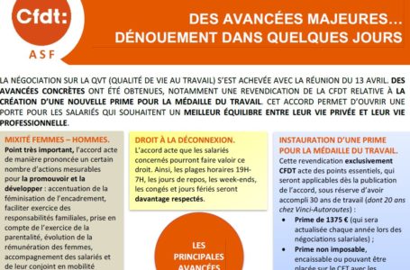 Négociation QVT / Médaille du Travail : dénouement dans quelques jours