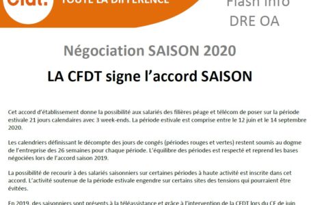 Signature accord saisons 2020