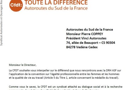 Médaille du Travail : la CFDT interpelle le Directeur avant la saisine des Prud’hommes