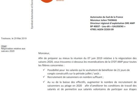 Négociation saisons 2020 : les REVENDICATIONS de la CFDT AMP