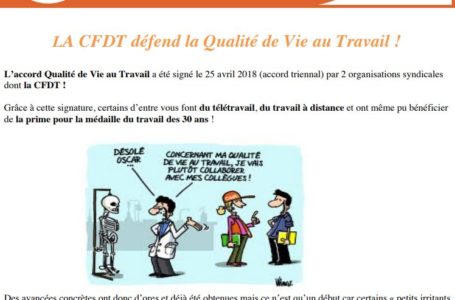 QVT : la CFDT OA en fait son affaire