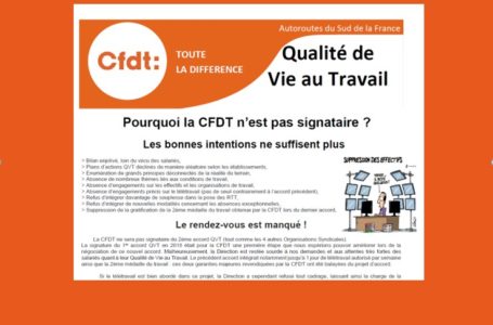Accord QVT : la CFDT ne sera pas signataire